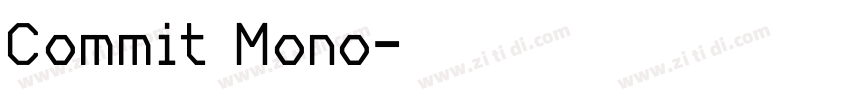 Commit Mono字体转换
